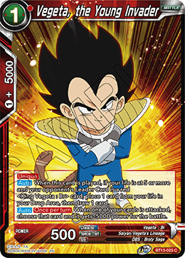 BT13-023 - Vegeta, the Young Invader - Common