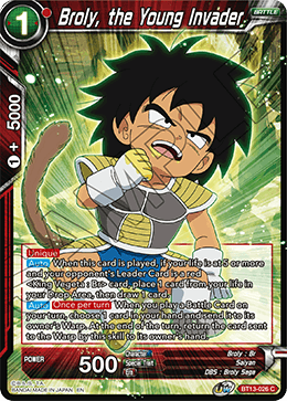 BT13-026 - Broly, the Young Invader - Common