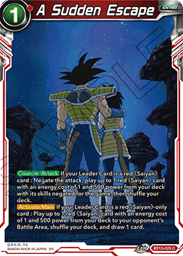 BT13-029 - A Sudden Escape - Common FOIL