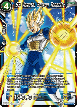 BT13-039 - SS Vegeta, Saiyan Tenacity - Rare