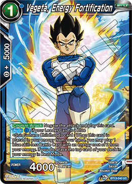 BT13-040 - Vegeta, Energy Fortification - Uncommon