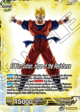 BT13-091 - SS Son Gohan, Hope of the Resistance - Leader - Common