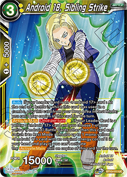 BT13-111 - Android 18, Sibling Strike - Uncommon