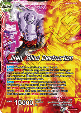 BT14-002 - Jiren, Blind Destruction - Leader - Uncommon FOIL