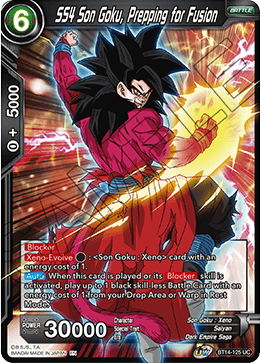 BT14-125 - SS4 Son Goku, Prepping for Fusion - Uncommon