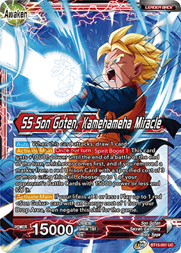 BT15-001 - SS Son Goten, Kamehameha Miracle - Leader - Uncommon