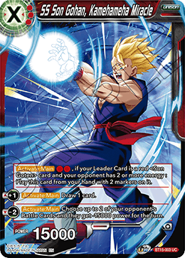 BT15-003 - SS Son Gohan, Kamehameha Miracle - Uncommon FOIL