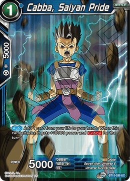 BT15-039 - Cabba, Saiyan Pride - Uncommon