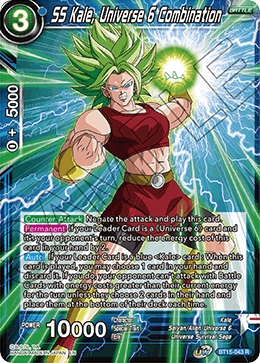 BT15-043 - SS Kale, Universe 6 Combination - Rare