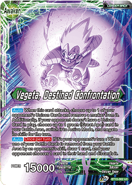 BT15-062 - Vegeta, Destined Confrontation - Leader - Uncommon