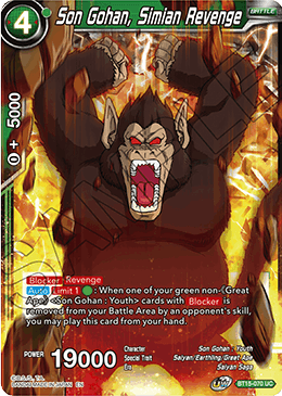 BT15-070 - Son Gohan, Simian Revenge - Uncommon