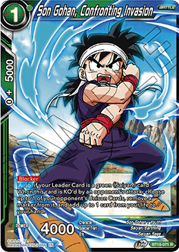 BT15-071 - Son Gohan, Confronting Invasion - Rare FOIL