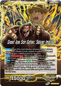 BT15-091 - Great Ape Son Gohan, Saiyan Impulse - Leader - Uncommon FOIL