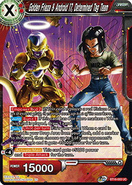 BT16-003 - Golden Frieza & Android 17, Determined Tag Team - Uncommon