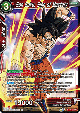 BT16-006 - Son Goku, Sign of Mastery - Rare