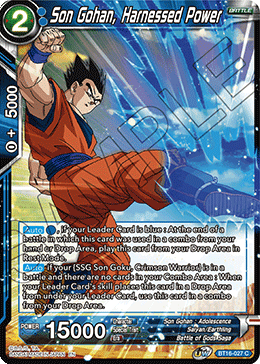 BT16-027 - Son Gohan, Harnessed Power - Common FOIL