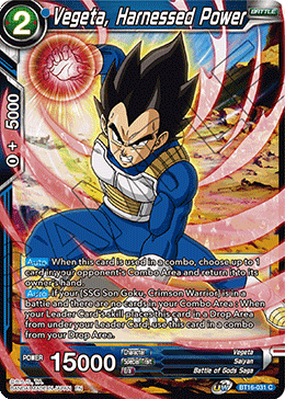 BT16-031 - Vegeta, Harnessed Power - Common FOIL