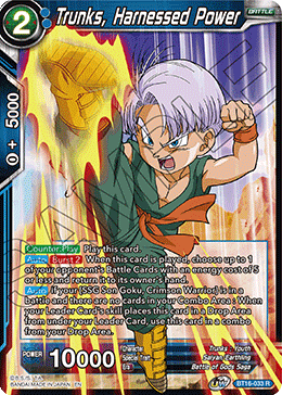 BT16-033 - Trunks, Harnessed Power - Rare FOIL