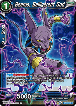 BT16-038 - Beerus, Belligerent God - Common FOIL