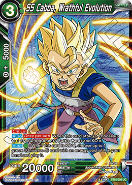 BT16-059 - SS Cabba, Wrathful Evolution - Uncommon FOIL