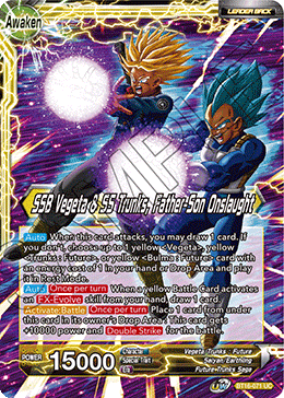 BT16-071 - SSB Vegeta & SS Trunks, Father-Son Onslaught - Leader - Uncommon FOIL