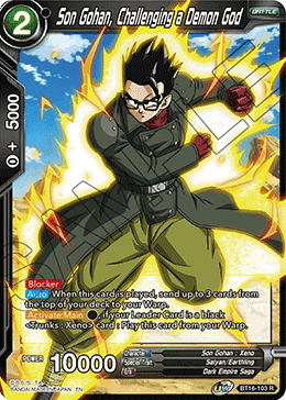 BT16-103 - Son Gohan, Challenging a Demon God - Rare FOIL