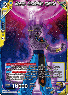 BT16-128 - Beerus, Combative Impulse - Rare FOIL