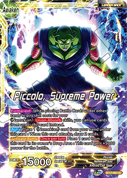 BT17-082 - Piccolo, Supreme Power - Leader - Uncommon