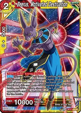 BT17-134 - Beerus, Motivated Destruction - Uncommon FOIL