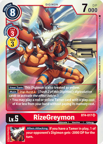 BT4-017 - RizeGreymon - Super Rare