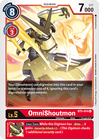 BT5-014 - OmniShoutmon - Rare