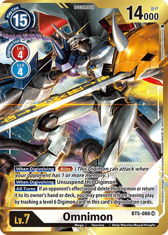 BT5-086 - Omnimon (Tomotake Kinoshita Version) - Super Rare ALT ART