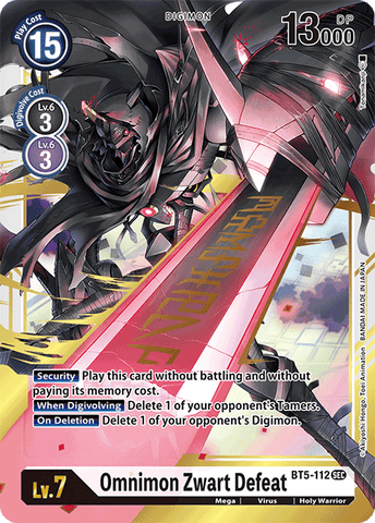 BT5-112 - Omnimon Zwart Defeat - Secret Rare