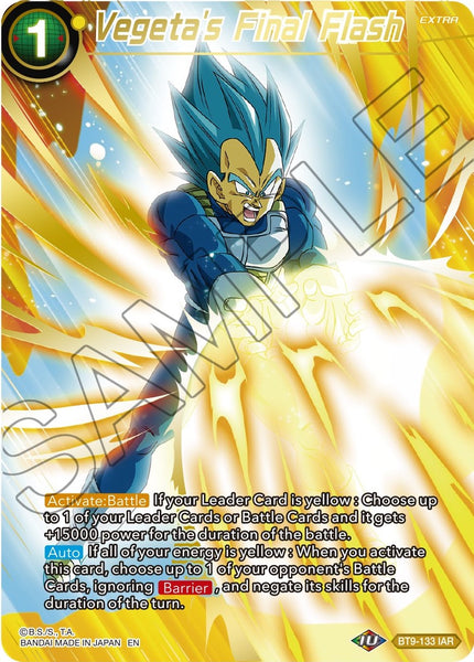 ALT ART Vegeta's Final Flash - IAR Foil Gold Stamp - Dragon Ball