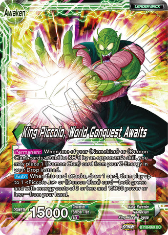 BT18-060 - King Piccolo, World Conquest Awaits - Leader - Uncommon