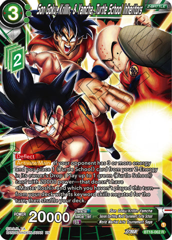 BT18-062 - Son Goku, Krillin, & Yamcha, Turtle School Inheritors - Rare