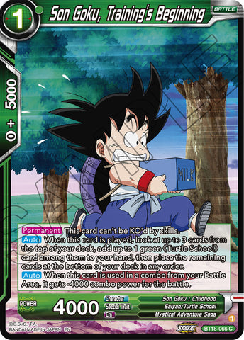BT18-066 - Son Goku, Training's Beginning - Common FOIL