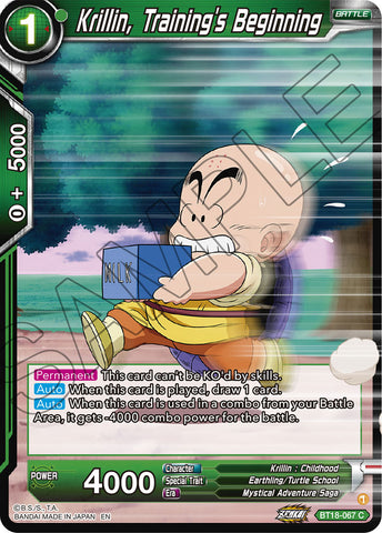 BT18-067 - Krillin, Training's Beginning - Common FOIL