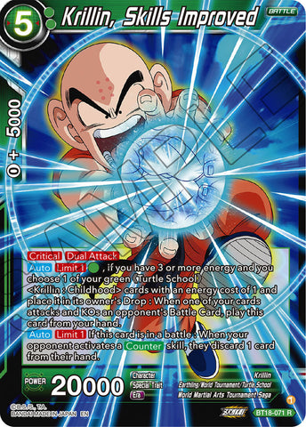 BT18-071 - Krillin, Skills Improved - Rare
