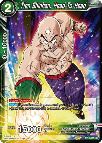 BT18-073 - Tien Shinhan, Head-To-Head - Uncommon
