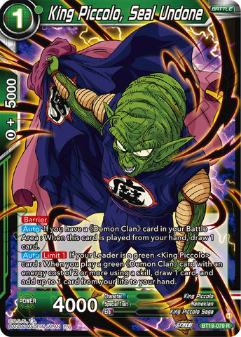 BT18-079 - King Piccolo, Seal Undone - Rare