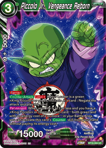 BT18-084 - Piccolo Jr., Vengeance Reborn - Uncommon FOIL