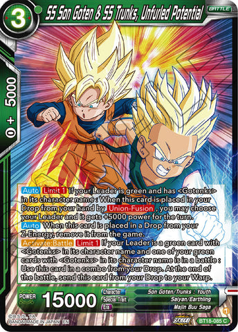 BT18-085 - SS Son Goten & SS Trunks, Unfurled Potential - Common FOIL