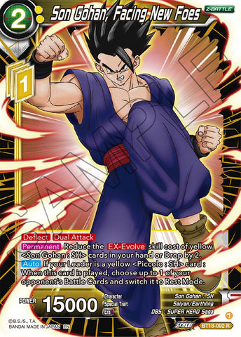 BT18-092 - Son Gohan, Facing New Foes - Rare FOIL