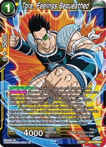 BT18-099 - Tora, Feelings Bequeathed - Common