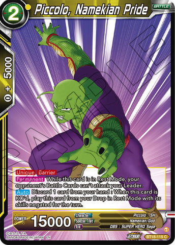 BT18-115 - Piccolo, Namekian Pride - Common FOIL