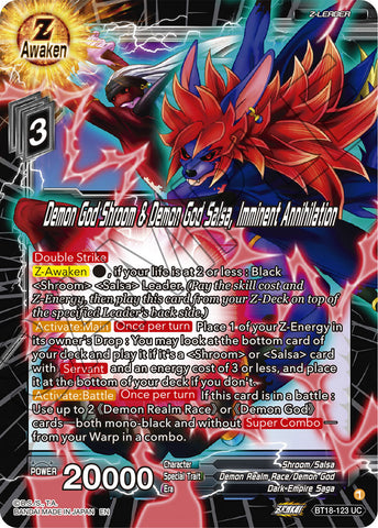 BT18-123 - Demon God Shroom & Demon God Salsa, Imminent Annihilation - Uncommon FOIL