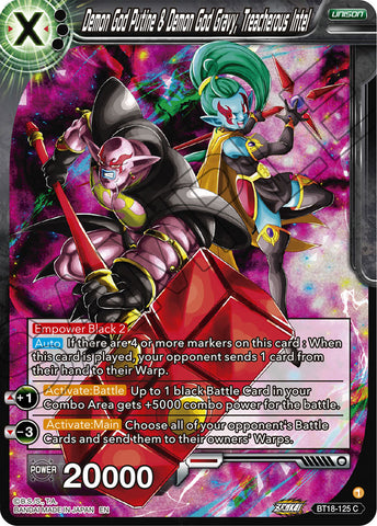 BT18-125 - Demon God Putine & Demon God Gravy, Treacherous Intel - Common FOIL