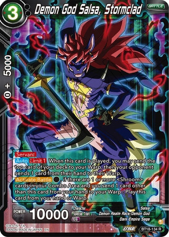 BT18-134 - Demon God Salsa, Stormclad - Rare