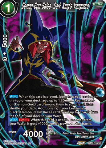 BT18-135 - Demon God Salsa, Dark King's Vanguard - Uncommon FOIL